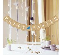 Happy Easter Bunny Banner Juta Tessuto non tessuto Bunting Coda di rondine