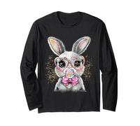 Happy Easter Bunny Bubblegum Bicchieri Pasqua Ragazza Bambini Donne Maglia a Manica