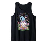 Happy Easter Bunny Gnome Abbraccio Uova di Pasqua Gnome Amante Donna Canotta