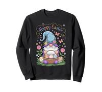 Happy Easter Bunny Gnome Abbraccio Uova di Pasqua Gnome Amante Donna Felpa