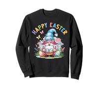 Happy Easter Bunny Gnome Abbraccio Uova di Pasqua Gnome Amante Donna Felpa