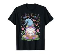 Happy Easter Bunny Gnome Abbraccio Uova di Pasqua Gnome Amante Donna Maglietta