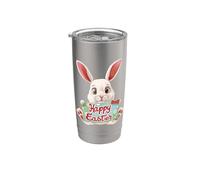 Happy Easter Bunny I Easter Egg Hunt I Pasqua Bicchiere termico in acciaio inox doppia parete