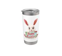 Happy Easter Bunny I Easter Egg Hunt I Pasqua Bicchiere termico in acciaio inox doppia parete