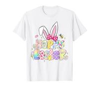 Happy Easter Bunny Rabbit Divertente Giorno di Pasqua per donne e bambine Maglietta
