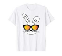 Happy Easter Bunny With Glasses Cool Funny Kids Gift Tshirt Maglietta