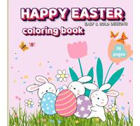 Happy Easter Coloring Book | Bold and Easy Designs for Kids: Simple, Cute Easter and Spring Illustrations