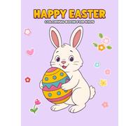 Happy Easter Coloring Book For Kids: Fun and Easy Easter Coloring Pages with Cute Bunnies, Eggs, and Spring Scenes for Kids Ages 3-12