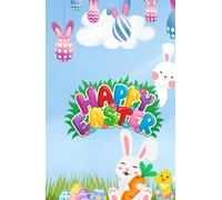 HAPPY EASTER COLORING BOOK FOR KIDS: RABBITS CHICKEN EGGS EASTER EGG