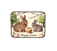 Happy Easter Conigli Torta Laptop Sleeve Case Notebook Computer Tablet Valigetta Borsa da Trasporto per Lavoro 12 Pollici