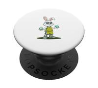Happy Easter - Coniglietto di pallacanestro 6 7 uova Kawaii PopSockets PopGrip Adesivo