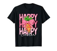 Happy Easter Coquette Bow Spring Easter Eggs Bunny Perfect Maglietta