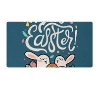 Happy Easter Creative Font-1286 Tappetino da cucina, imbottito, impermeabile, antiscivolo, confortevole, per cucina, lavello e ufficio, 40 x 75 cm