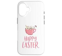 Happy Easter Cute Bunnies Girl Women Kid Todder Custodia per iPhone 16