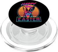 Happy Easter Cute Bunny Face Vintage 80s Bubble Gum Glasses PopSockets PopGrip per MagSafe