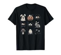 Happy Easter Day Spettrale Uova E Scheletro Bunny Halloween Maglietta