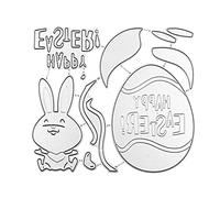 Happy Easter Egg Fustelle in Metallo Stencil Scrapbooking Album Timbro Carta Goffratura Decorazione Fare Forniture My Tag The Cut Store Die Cuts per Macchina da Taglio