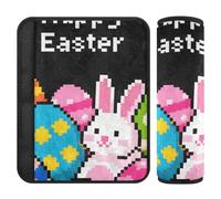 Happy Easter Egg Rabbit Carino 2 pz cintura di sicurezza copre per le donne fermare cintura di sicurezza taglio in collo per zaino funda para cinturón de carro