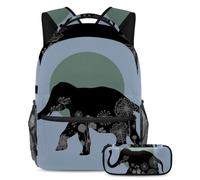 Happy Easter Eggs Keep Your Essentials in One Place, zaino con astuccio, il set di zaini per la scuola definitivo per studenti, Multicolore#05, B：29.4x20x40cm P：19x7.5x3.8cm, Zaini Daypack
