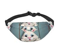 Happy Easter Eggs - Marsupio a tracolla impermeabile con tracolla regolabile, nero, taglia unica, nero, taglia unica, colore nero, Nero , Taglia unica