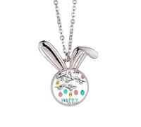 Happy Easter Festival Uovo Uccello Coniglio Collana Pendente Bunny Animale Gioielli Regalo