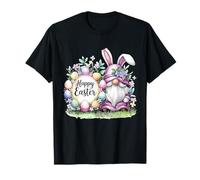 Happy Easter Gnome Uova Pasqua Bunny Happy Easter Day Maglietta