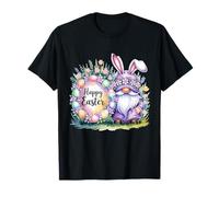 Happy Easter Gnome Uova Pasqua Bunny Happy Easter Day Maglietta