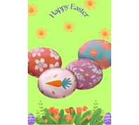 Happy Easter Grid Notebook: Cute Easter Eggs Graph Paper Notebook