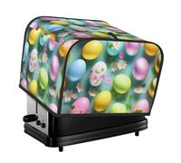 Happy Easter Holiday Print 4-Slice Toaster Cover antipolvere impermeabile Appliance Protector Home Kitchen Decor
