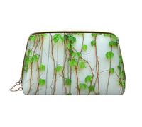 Happy Easter Leathers - Trousse per trucchi da donna, lavabile, da viaggio, con cerniera, astuccio organizer, Pianta verde., Taglia unica