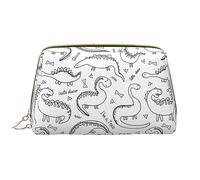 Happy Easter Leathers - Trousse per trucchi da donna, lavabile, da viaggio, con cerniera, astuccio organizer, Simpatico dinosauro., Taglia unica