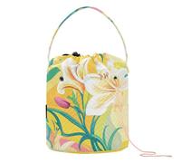 Happy Easter Lily Flower Bellezza Uncinetto di Stoccaggio Portatile Crochet Ago Caso per Strumenti di Lavoro a Maglia Regalos para