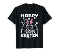 Happy Easter Loading Easter Bunny Eggs Festive Progettato per Maglietta