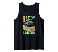 Happy Easter Monster Truck Cool Digger Ragazzi Bambini Bambino Canotta