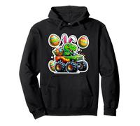 Happy Easter Monster Truck T-rex Dinosauro Ragazzi Bambini Bambino Felpa con Cappuccio
