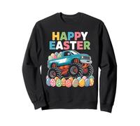 Happy Easter Monster Truck Uova Colorate Pasqua Bambini Felpa