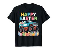 Happy Easter Monster Truck Uova Colorate Pasqua Bambini Maglietta