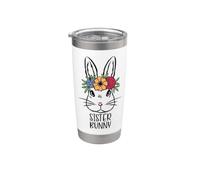 Happy Easter Ostern Kostüm mit Korb und Ostereiern Osterhase Bicchiere termico in acciaio inox doppia parete
