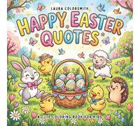 Happy Easter Quotes - A Cute Coloring Book for Kids: A Cute Easter Coloring Book Featuring Christian Quotes, Adorable Bunnies, and Fun Springtime Designs for Kids