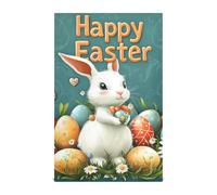 Happy Easter Rabbit Carote Daisy Egg strofinaccio country asciugatura rapida piatti vestiti per lavare i piatti 71,1 x 45,7 cm set di 6