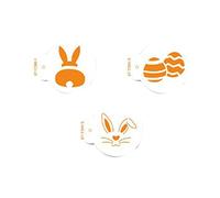 Happy Easter-Rabbit - Fustelle per uova di Pasqua, stencil, scrapbooking, cartoncino, disegno a pavimento, stencil per torte, decorazioni, uova di Pasqua