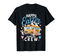 Happy Easter School Bus Crew Bunny Easter Eggs Bus Drivers Maglietta