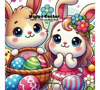 Happy Easter: Simple & cute easter coloring book
