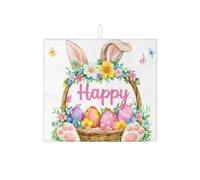 Happy Easter - Tappetino scolapiatti per bancone della cucina, colorato e floreale, assorbente, in microfibra, per cucina, 40,6 x 45,7 cm