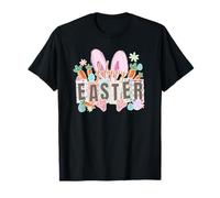 Happy Easter Tre Spring Bunny Hoppy Abstract Easter Bunny Maglietta
