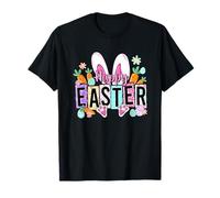 Happy Easter Tre Spring Bunny Hoppy Coniglio Primavera Maglietta