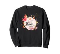 Happy Easter Tshirts Ghirlanda Fiori Misto Uova Stampa Pasqua Felpa
