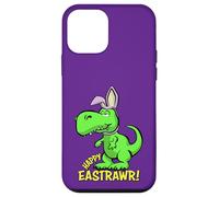 Happy Eastrawr - Simpatico dinosauro pasquale T-Rex con orecchie di coniglio Custodia per iPhone 12 mini
