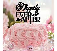 Happy Ever After Mr And Mrs Rustico Wedding Engagement Cake Toppers Personalizzato Elegante Sposa E Sposo Cake Topper per Matrimonio Fidanzamento Decorazione Festa Nuziale Regali per Lui/Lei Acrilico