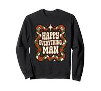 Happy Everything, Man Groovy Christmas Tranquillo Holiday Felpa